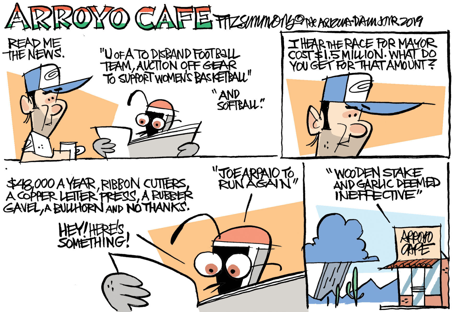 Daily Fitz Cartoon: Arroyo Cafe